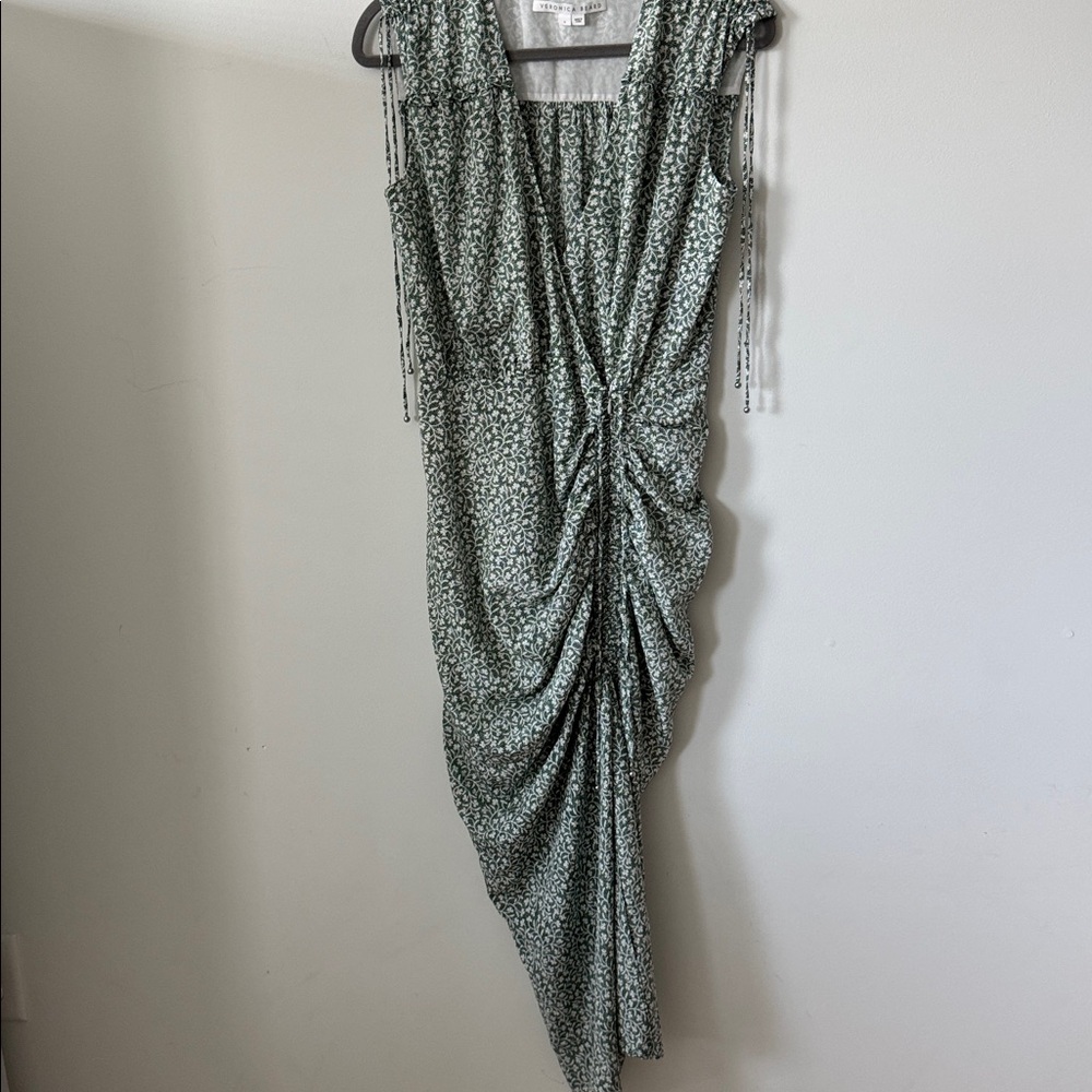 Veronica Beard Teagan Ruched Stretch-Silk Dress Size 4 - Picture 6 of 14